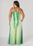 Ombre Satin Wide Leg Jumpsuit