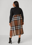 Plaid Mock Neck Maxi Dress