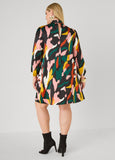 Printed Satin Swing Dress
