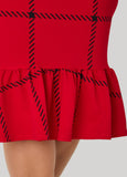 Split Sleeve Windowpane Dress