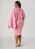 Cape Effect Sheath Dress