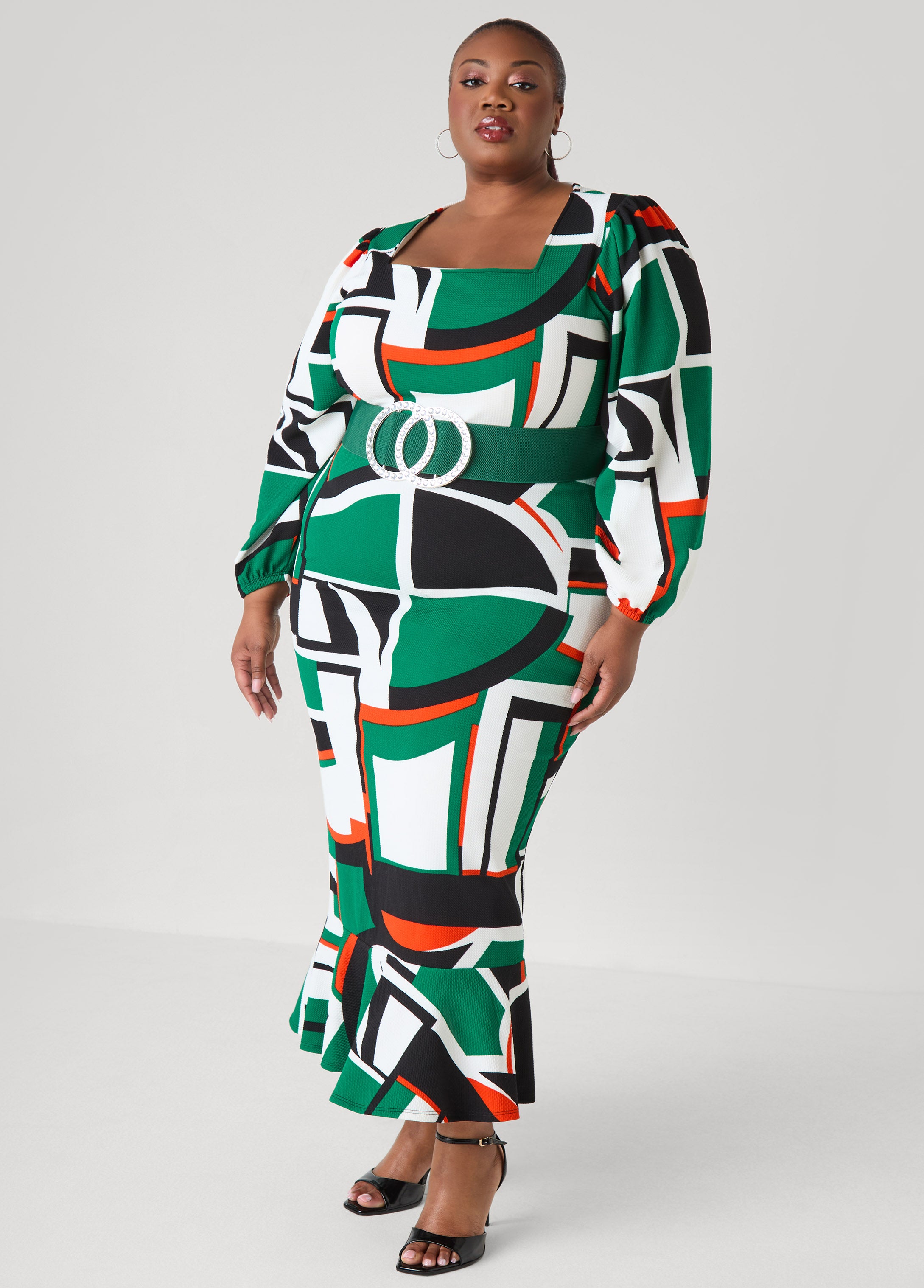 Geo Print Square Neck Maxi Dress Ashley Stewart Geo Print Square Neck Maxi Dress Ashley Stewart
