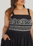 Scroll Print Cotton Dress