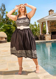 Scroll Print Cotton Dress