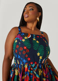 Tropical Print Cotton Dress
