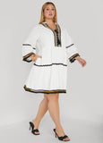 Tasseled Cotton Swing Dress