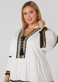 Tasseled Cotton Swing Dress