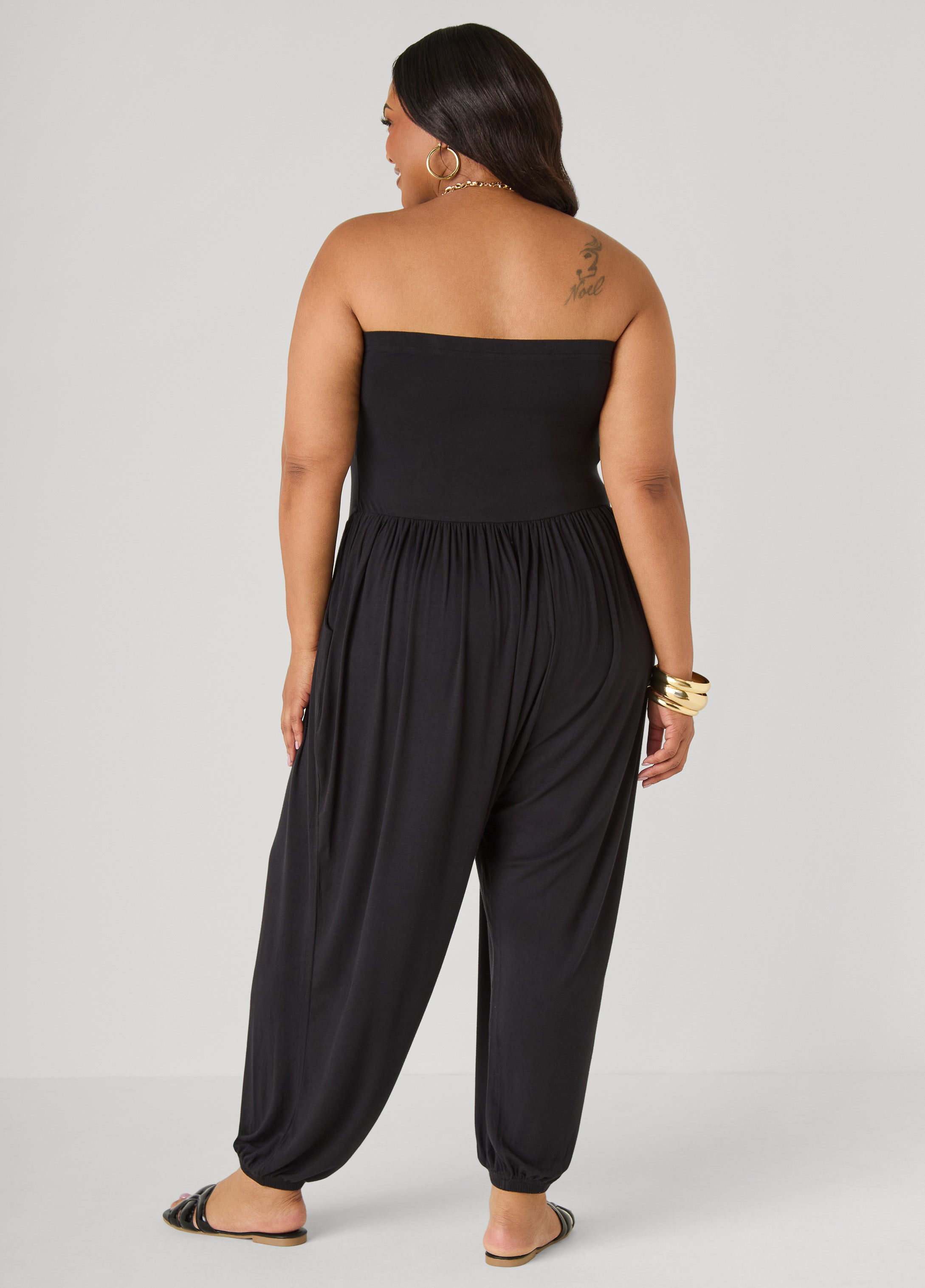 Strapless Harem Leg Jumpsuit