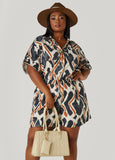 Abstract Cotton And Linen Romper
