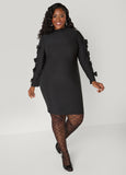 Cutout Bow Embellished Dress