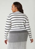 Cropped Striped Cardigan