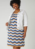 Striped Pointelle Knit Dress