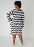 Striped Pointelle Knit Dress