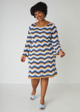 Striped Pointelle Knit Dress