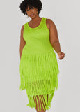 Fringed Crochet Tank Dress