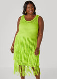 Fringed Crochet Tank Dress