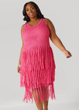 Fringed Crochet Tank Dress