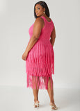 Fringed Crochet Tank Dress