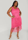 Fringed Crochet Tank Dress