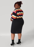 Chevron Knit Sweater Dress