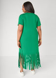 Always God Fringed T Shirt Dress