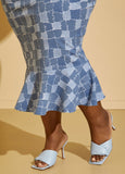 Patchwork Print Maxi Dress