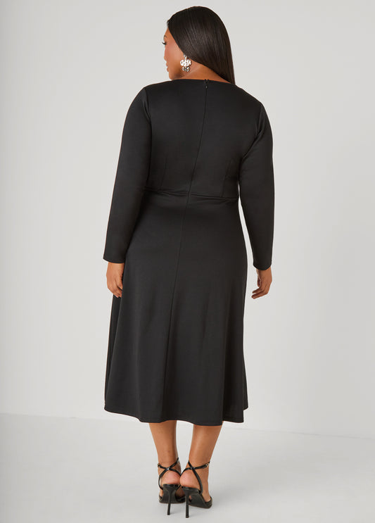 Knotted Midaxi A Line Dress