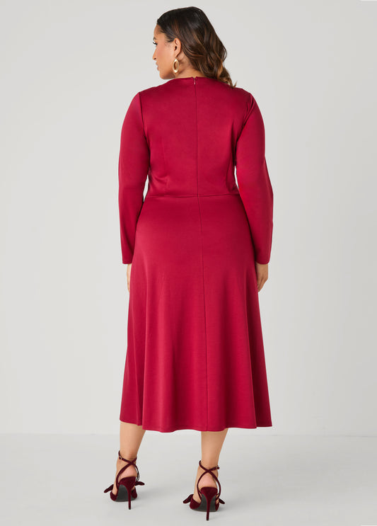 Knotted A Line Midaxi Dress