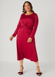 Knotted A Line Midaxi Dress