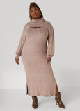 Cropped Marled Turtleneck Top
