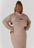 Cropped Marled Turtleneck Top