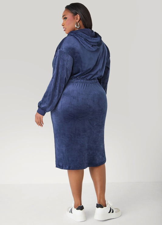 Hooded Velour Dress