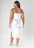 Strapless Metallic Bodycon Dress