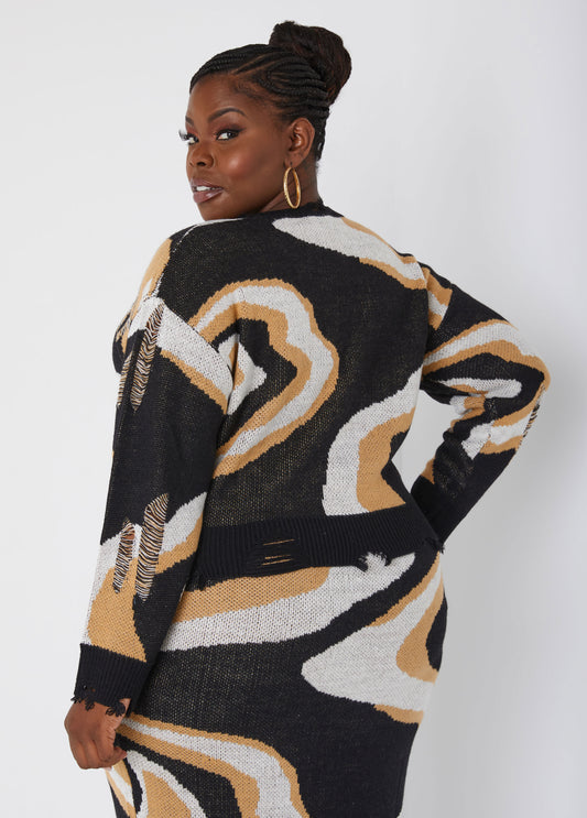 Distressed Marble Sweater