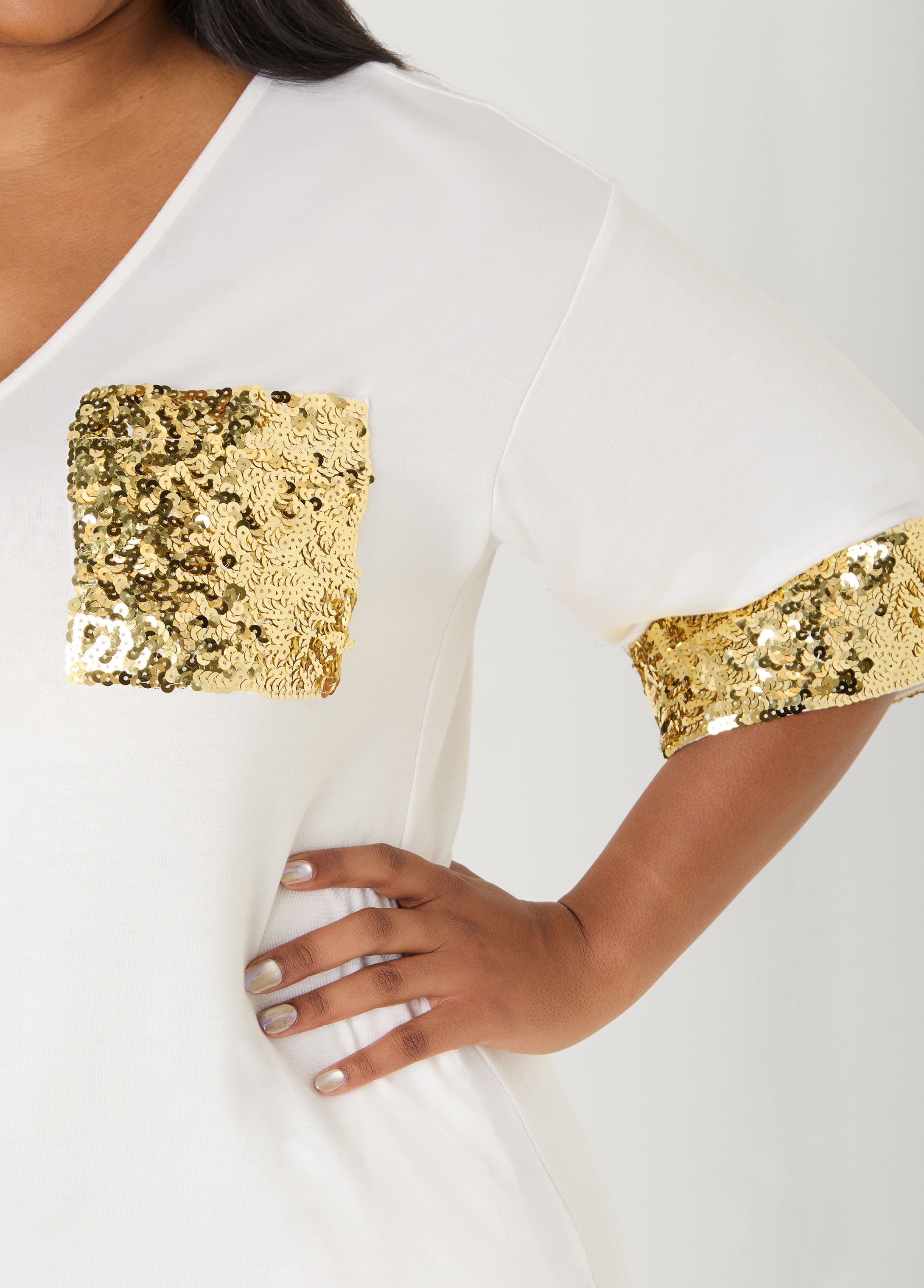 white and gold t shirt dress Versace Barocco Kids T-Shirt Dress, Female, Print, 12A