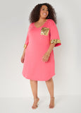 Sequined Terry T Shirt Dress