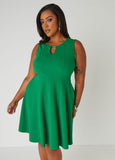 Textured Knit A Line Dress