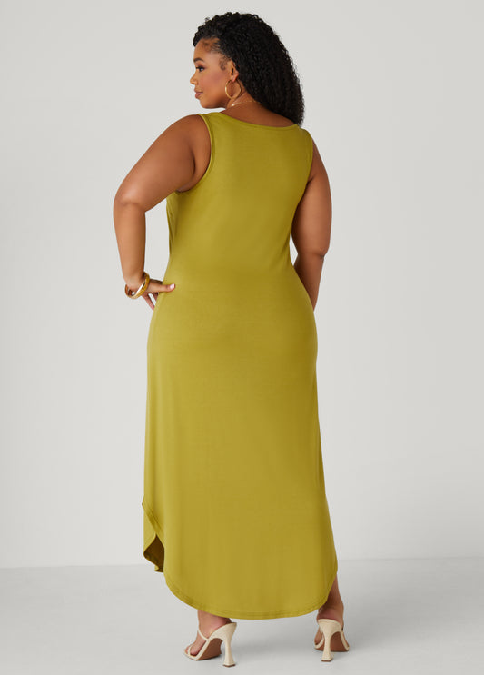 V Neck Maxi Tank Dress