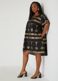 Metallic Print Dress