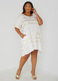 Metallic Print Dress