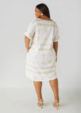 Metallic Print Dress