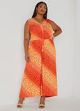Leopard Print Wide Leg Jumpsuit