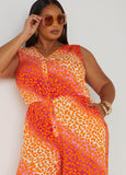 Leopard Print Wide Leg Jumpsuit