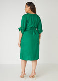 Button Embellished Shirtdress