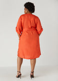Button Embellished Shirtdress