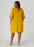 Crochet Trimmed V Neck Dress