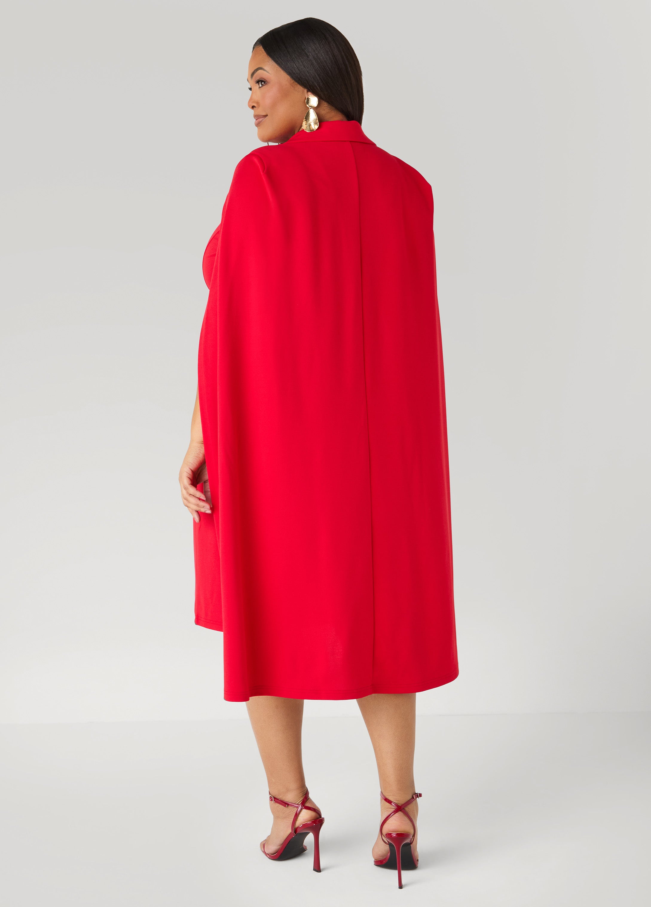 Cape Effect Blazer Dress