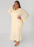 Pointelle Knit Maxi Skirt