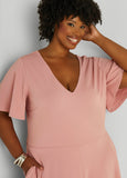 Flutter Sleeve A Line Dress