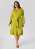 Ruffled Faux Wrap Dress